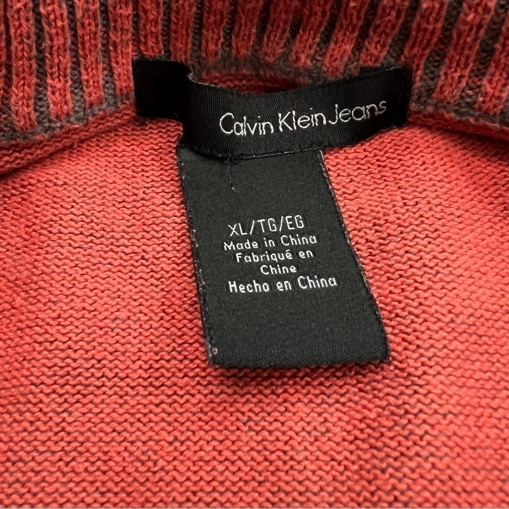 2 Tone Quarter Zip Knit Pullover Sweater - Picture 9 of 10